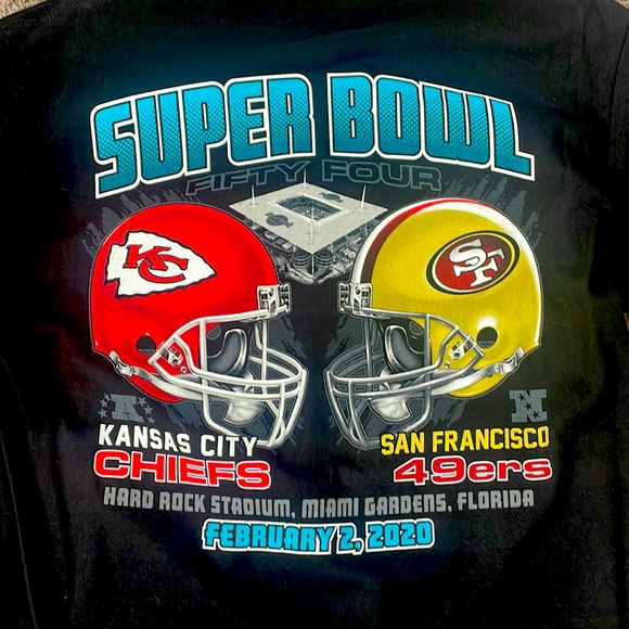 Large Black Super Bowl 54 (LIV) T-shirt - Picture 1 of 4